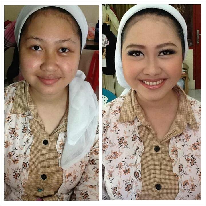 _rizkachika's tweet photo. Dan, inilah #BeforeAfter hasil kursus #makeup utk kelas praktik. Materinya: #MediumCoverage. #NoFilter #NoEdit http://t.co/yilcyF6GSP