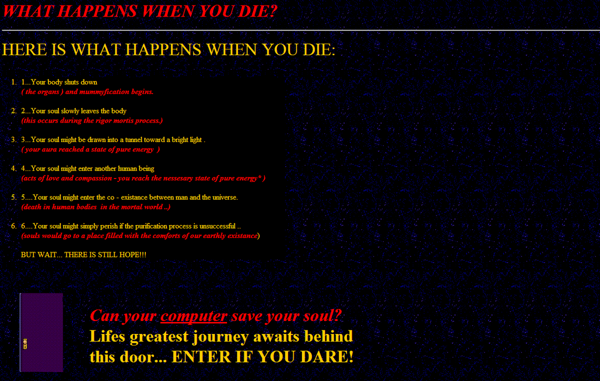 WebBombs's tweet photo. Why is there an opening door #animatedgif? http://t.co/2tHPryExNy
#morelikehell #noheavenhere #badwebsite #designfail http://t.co/KnmxfjaZ0R