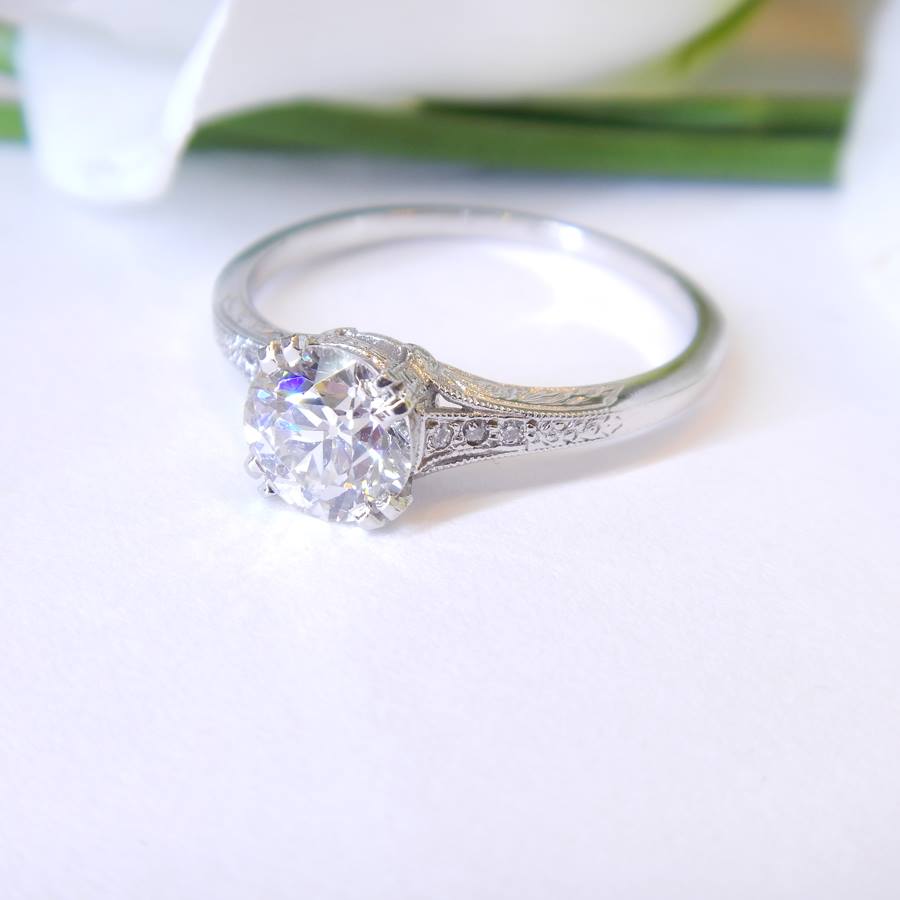 CobwebsJeweller's tweet image. Ring of the day! 1.01ct, F color diamond ring. #welovediamonds