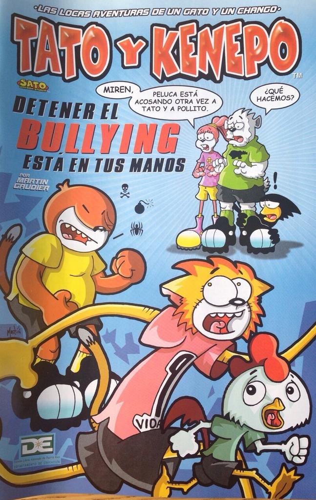 “Tato y Kenepo: Detener el bullying está en tus manos”. fue un proyecto que coordino con el Departamento de educación, donde tambien visitaba las escuelas