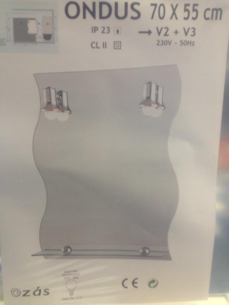 Deal of the day! Mirror c/w lights €50 inc VAT......