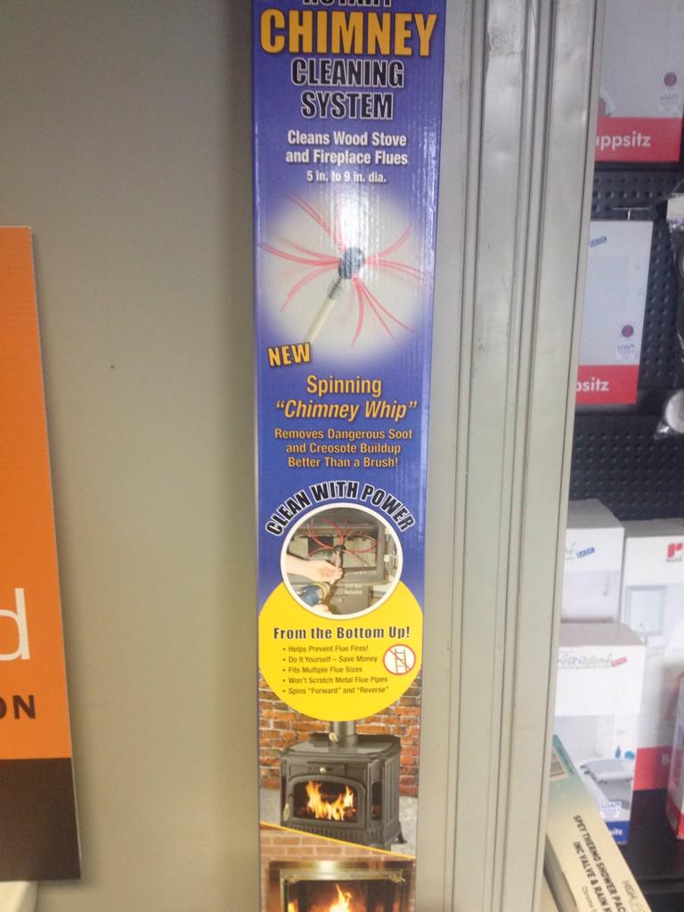 Chimney cleaning kit that you dnt have to get out on the roof!