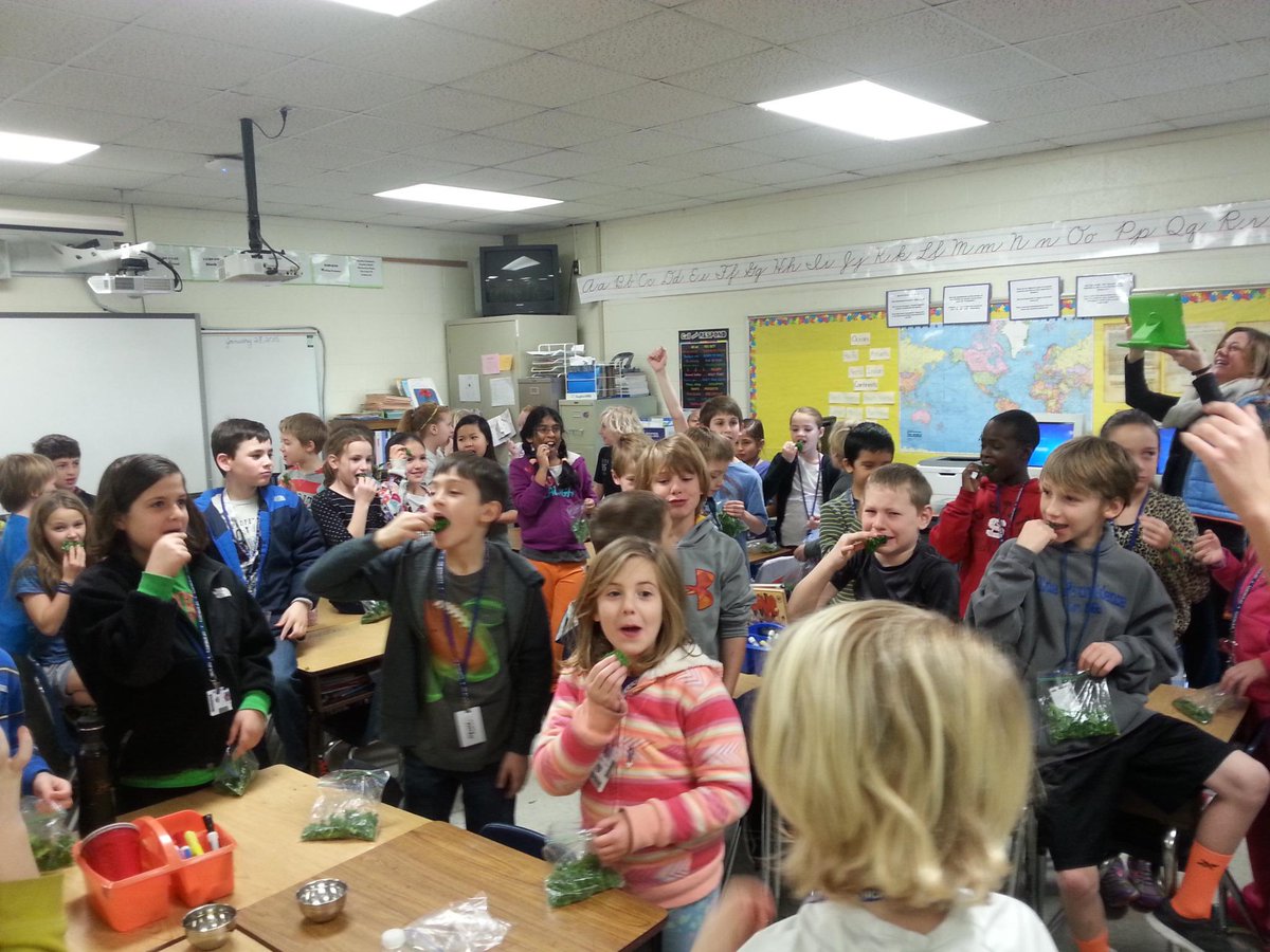 KateUslan's tweet image. Had a great time @OldeProvidence yesterday making "massaged" kale salads with 3rd graders. @HealthierGen @FoodCorps