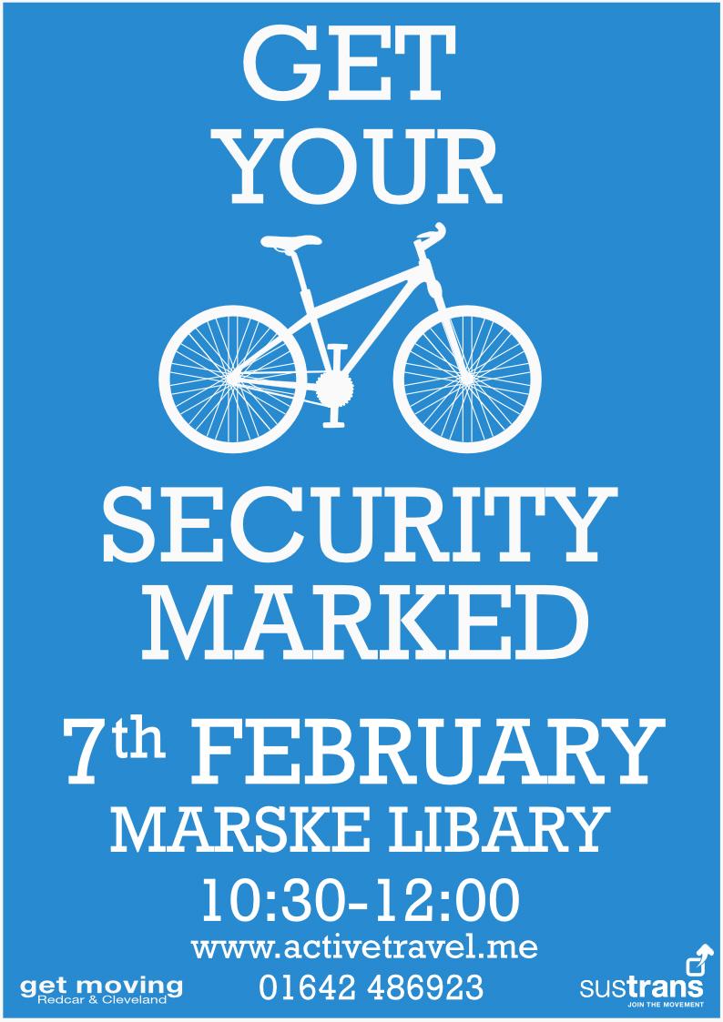 GMRC's tweet photo. If you've missed the previous sessions, we're holding another bike marking session next Saturday at Marske Library. http://t.co/J4cGZz90TE