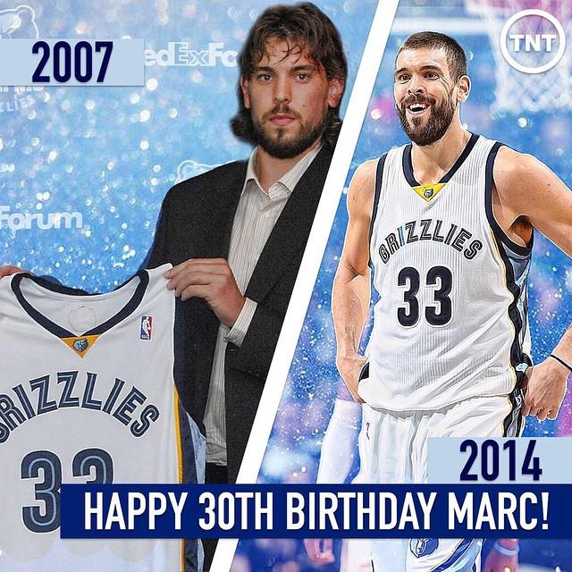 How about a and Happy Birthday combo to Marc Gasol! Catch the All-Star big man tonight on TNT! by nbao 