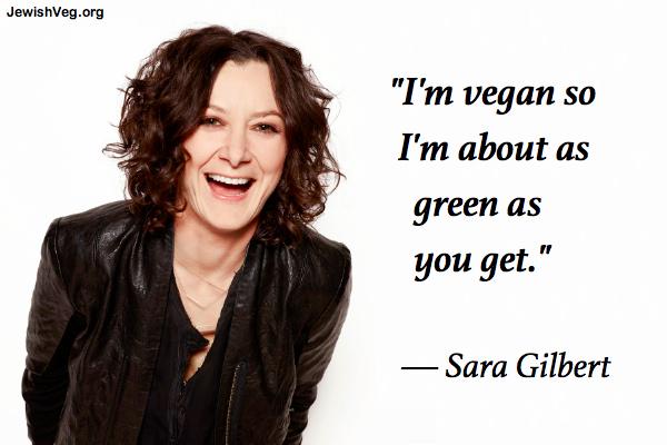 A Happy 40th Birthday today to actor, talk show host, and outspoken Jewish vegan Sara Gilbert! 