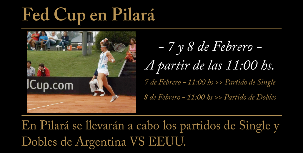 #FedCup - Argentina VS EEUU en Pilará.
Ambos equipos entrenarán en nuestras instalaciones durante la próxima semana.