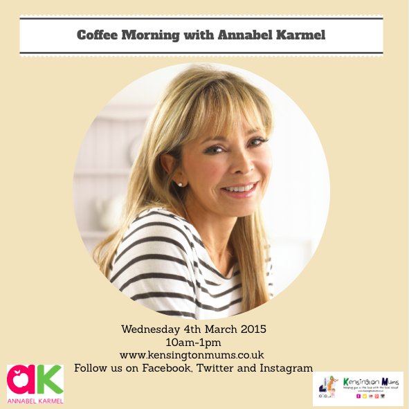 Weaning, healthy eating and a new book.  Join us for our Mothers Day coffee morning with <a href="/annabelkarmel/">Annabel Karmel</a>