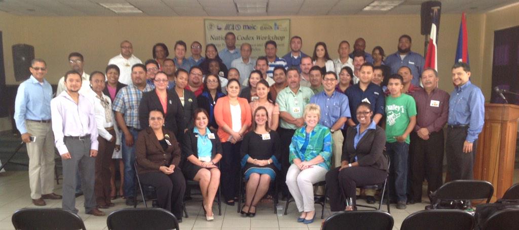 CODEXCCLAC's tweet photo. Codex Costa Rica participa dentro del programa de hermanamiento en el taller de fortalecimiento del Codex en Belize. http://t.co/FXOxXMnkNy