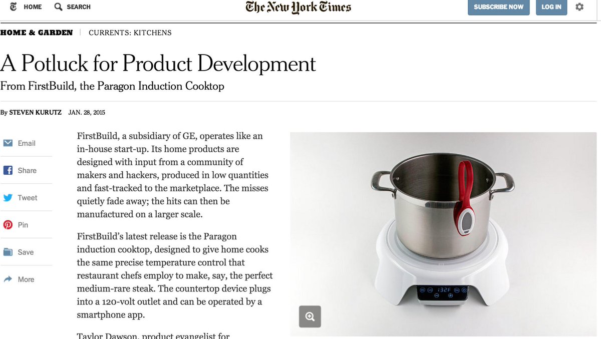 firstbuild's tweet photo. Did you see Paragon in the @nytimes? http://t.co/6rdO7IglZk #Cooking #Food #Foodie #Paragon http://t.co/mVip9MaTSU