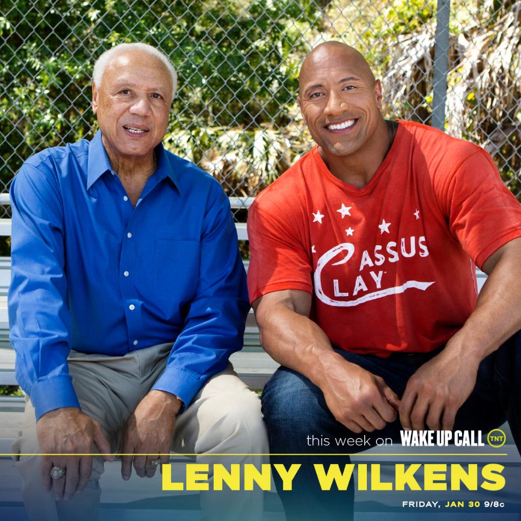 WakeUpCallTNT's tweet photo. .@TheRock called on @NBA legend, Lenny Wilkens. This past player &amp; coach is here to help. Tune in TOMORROW at 9/8c http://t.co/ONwf68sgB7