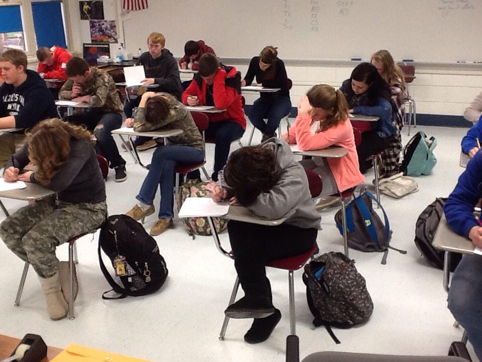 RipleyAT's tweet photo. Students anxious to take their first test in ATI. @RipleyHSWV #studyhard http://t.co/J7SIqnUrT3