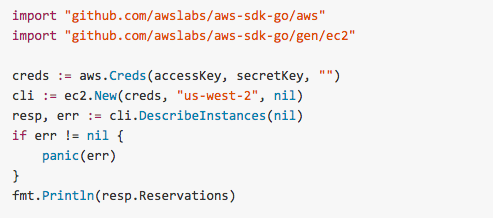 awscloud's tweet image. Develop in the Go programming language? Learn about the upcoming #AWS SDK for Go: oak.ctx.ly/r/2ef09