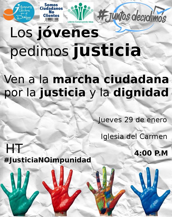 freddypitti's tweet photo. Varias agrupaciones juveniles dicen presente a la "marcha ciudadana" únete yu también. #JusticiaNOImpunidad http://t.co/ryMboGbH3C