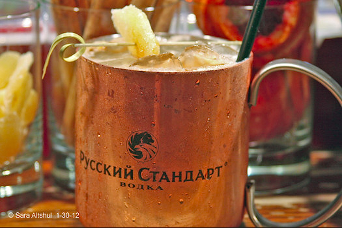 Basement Burro - Karlsson's vodka, ginger, citrus, ginger beer, bitters.