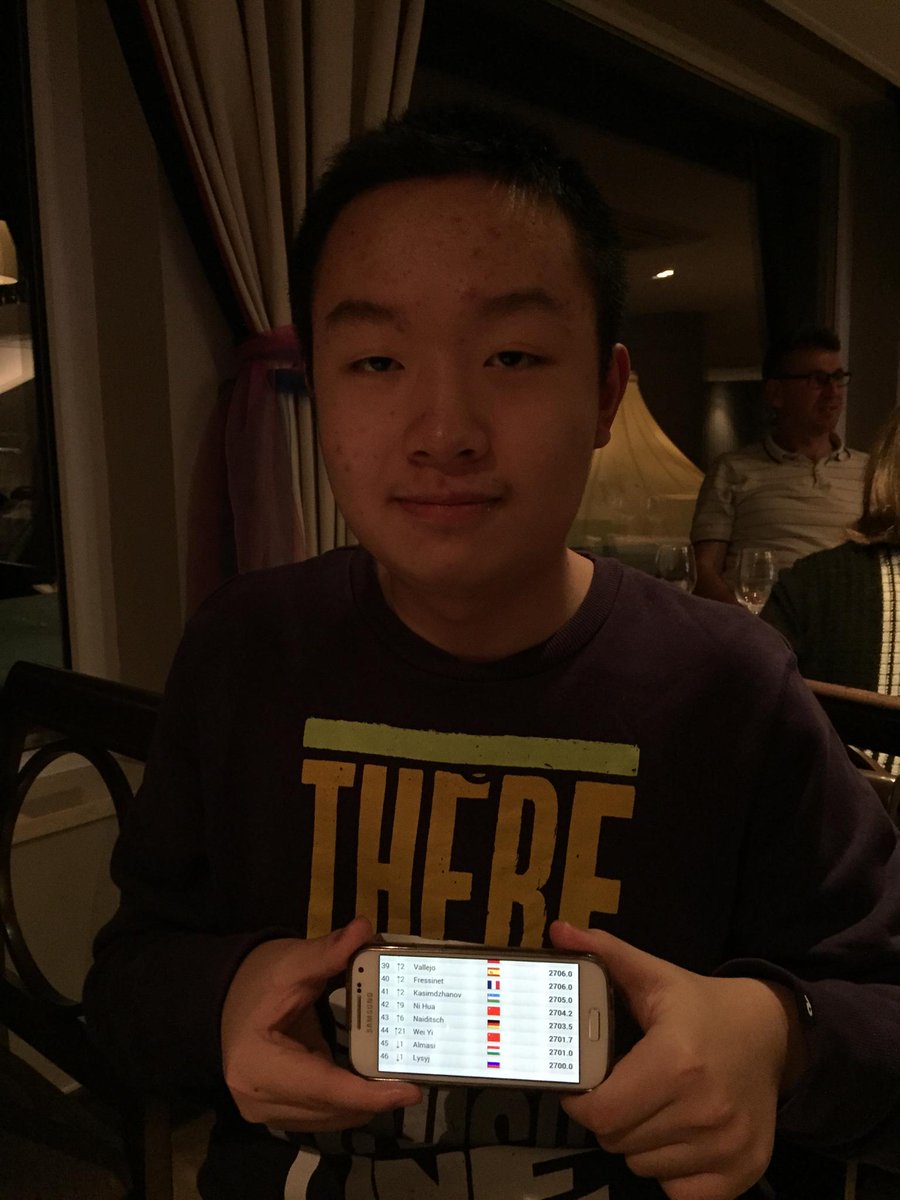 Wei Yi the youngest player to break 2700 : r/chess