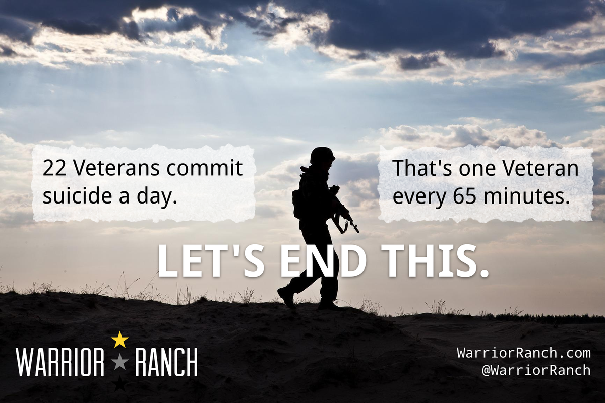 WarriorRanch's tweet photo. You don’t have to suffer in silence. Reach out. #neverdefeated #Veterans #WarriorRanch #StopVeteranSuicide http://t.co/mAAR6bGJzV
