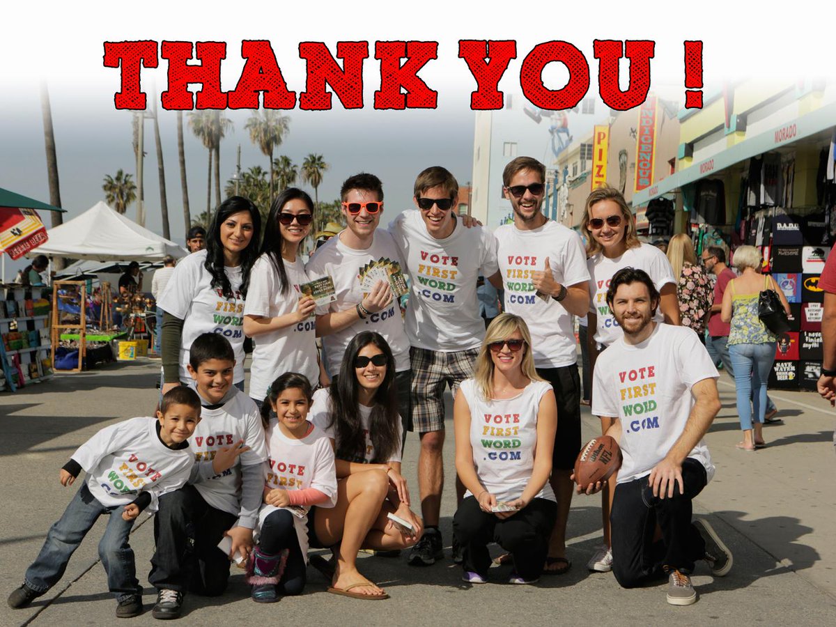 VoteFirstWord's tweet photo. It's been a crazy 23 days! We can't thank you enough for all the love, support, and VOTES. #CrashTheSuperBowl http://t.co/iehwtKHmn0