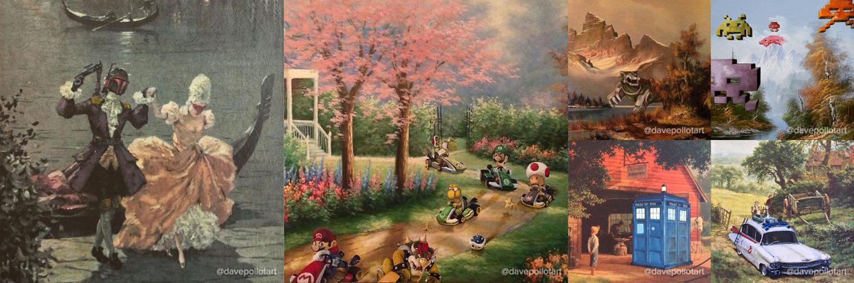 instagram's tweet photo. Pop culture thrift art with painter @DavePollotArt http://t.co/FiaJMgNCVA http://t.co/qc1Cl8XrgU