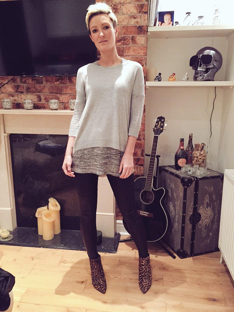 Pre @JessieWare outfit check #leopardboots #leatherleggins #oversizedjumper READY