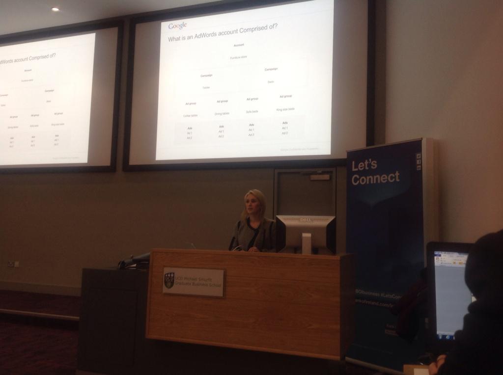 RayRaySocial's tweet image. Great evening in #ucd meeting my digital marketing students and listening to #Google chat about #PPC #marketing