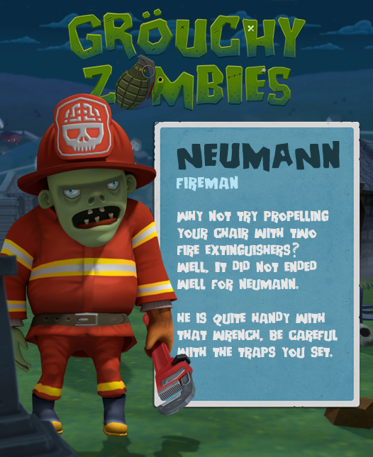 GrouchyZombies's tweet photo. Meet Neumann, our #zombie fireman! http://t.co/yanzCIuiQT
