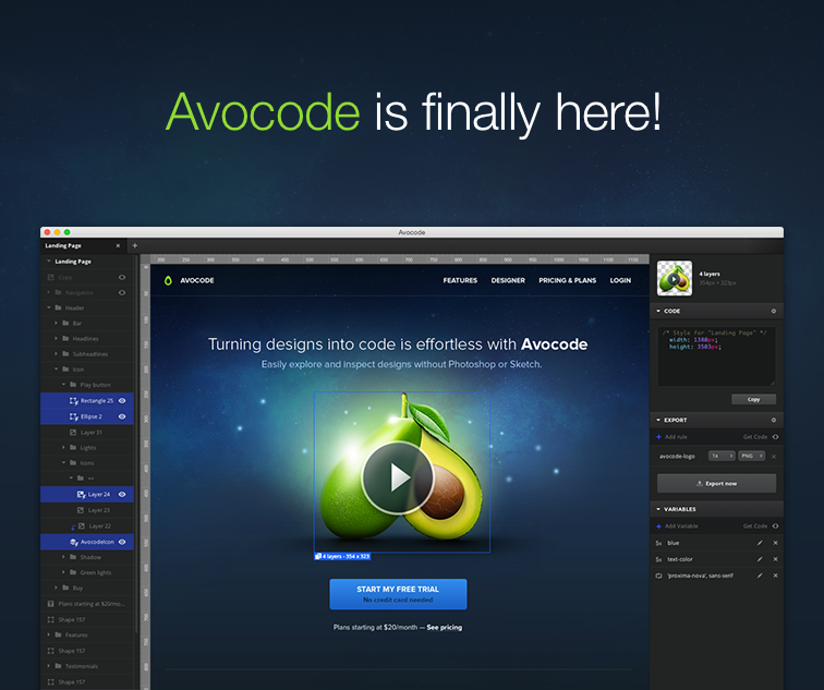 MadeBySource's tweet photo. Avocode is finally here!

http://t.co/UPsFEuoX3p http://t.co/IO73Dltps4