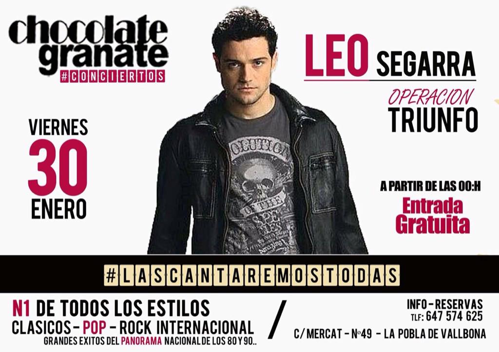 chocolategranat's tweet photo. Mañana a las 12 de la noche @Leosesan en concierto Entrada GRATIS en La P.Vallbona @chocolategranat @leosegarrafclub http://t.co/8Z7giqAhrT