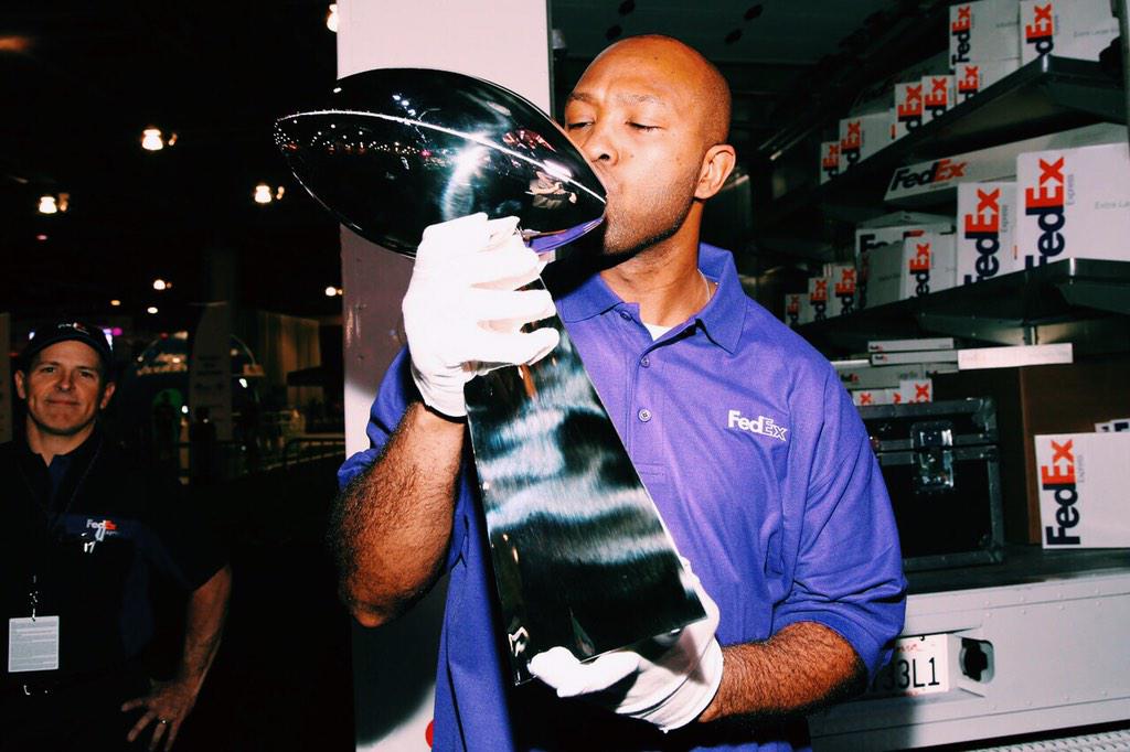 Torry Holt reminisces with the Lombardi Trophy