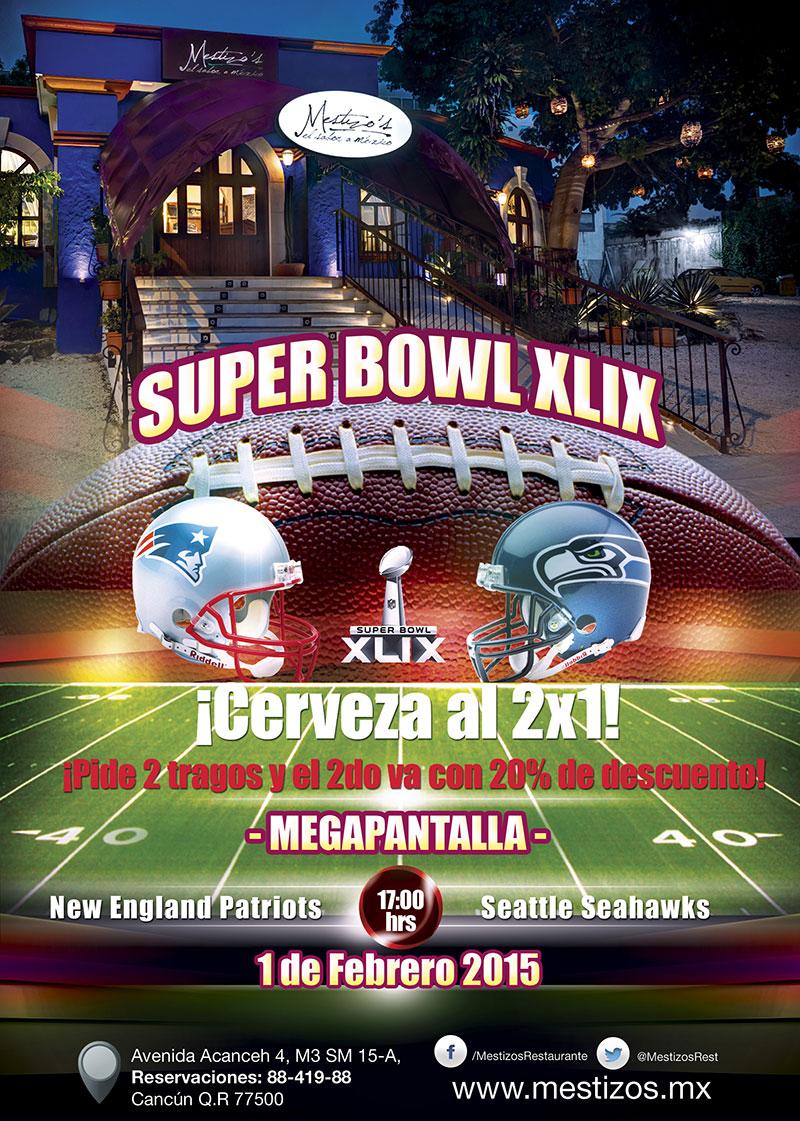Dos de Febrero 5:30 p.m #SuperBowl, exclusivas promociones: Cerveza al 2x1 y 20% de desc en tu 2do. trago doble