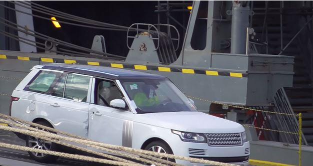 WATCH: Land Rovers, Jaguars &amp; Minis actually survived near-capsized cargo ship bit.ly/1CEcP6R <a href="/HuffPostCanada/">HuffPost Canada</a>