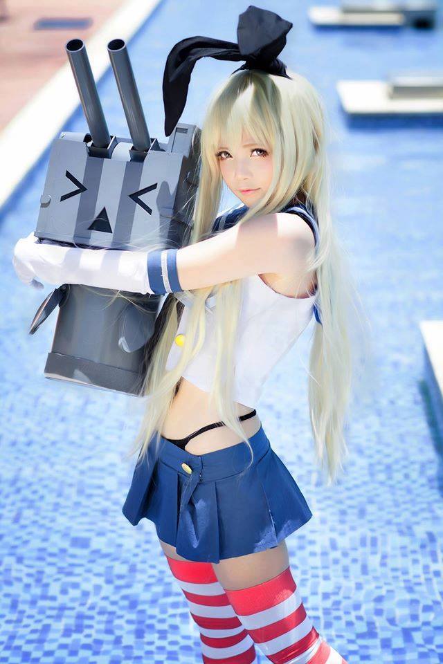 WibuDesu's tweet image. Shimakaze - Kantai Collection @img_cosplay @CosplayAMV