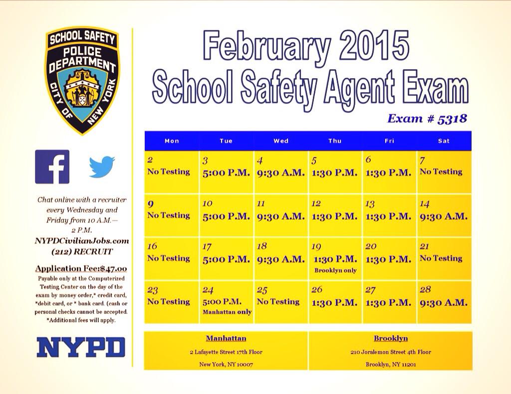 Nypd 52nd Precinct On Twitter Nypd School Safety Exam In