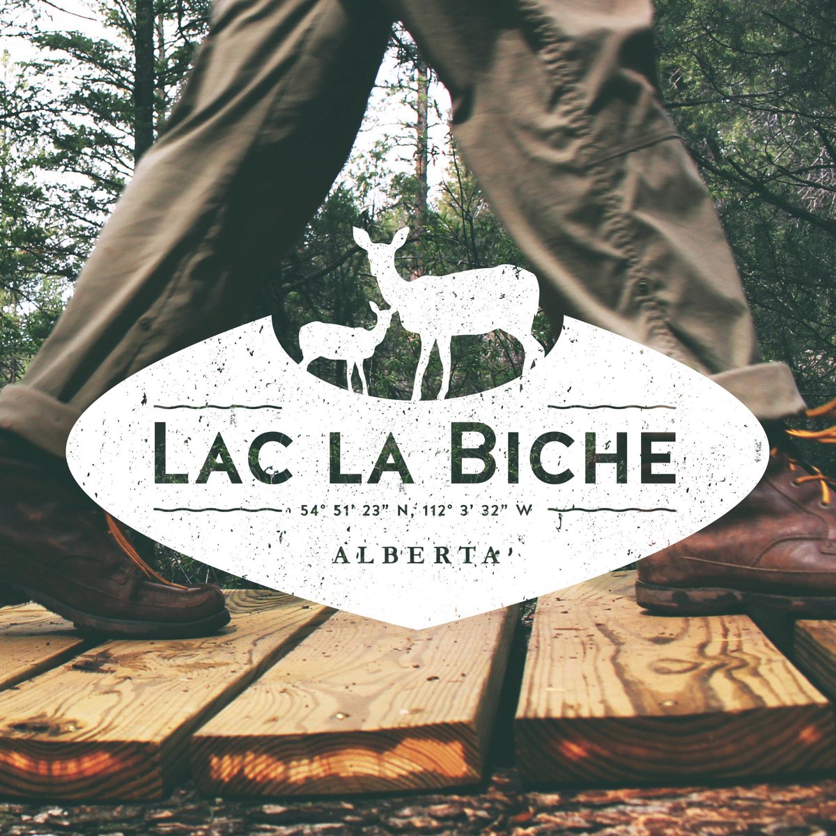 Lac la Biche, Alberta. #lakesofalbertalogoproject #femaledeer #alberta #logos #design