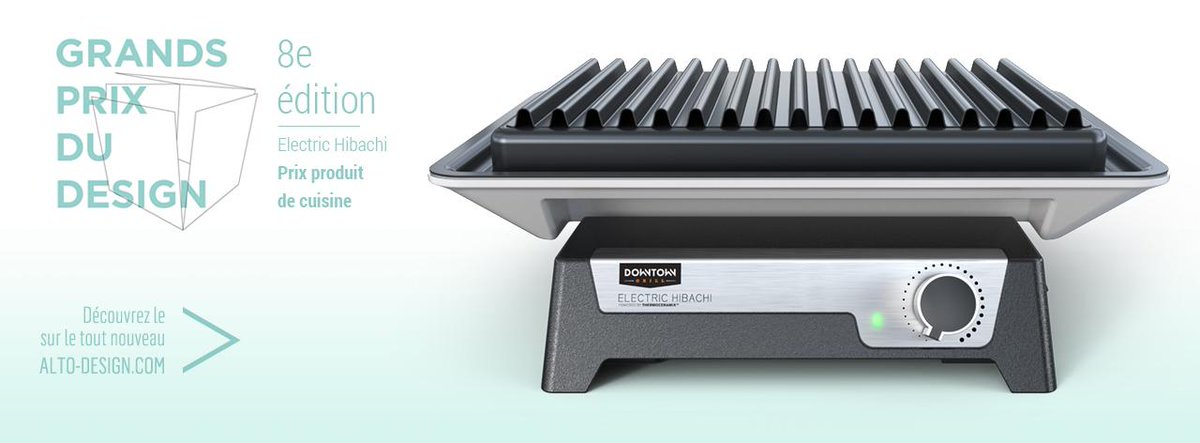 ALTOdesign's tweet photo. ALTO Design est fière d’avoir obtenu la reconnaissance aux #GPD8 pour le Electric Hibachi de @DowntownGrillCo http://t.co/TDXx5VUggw