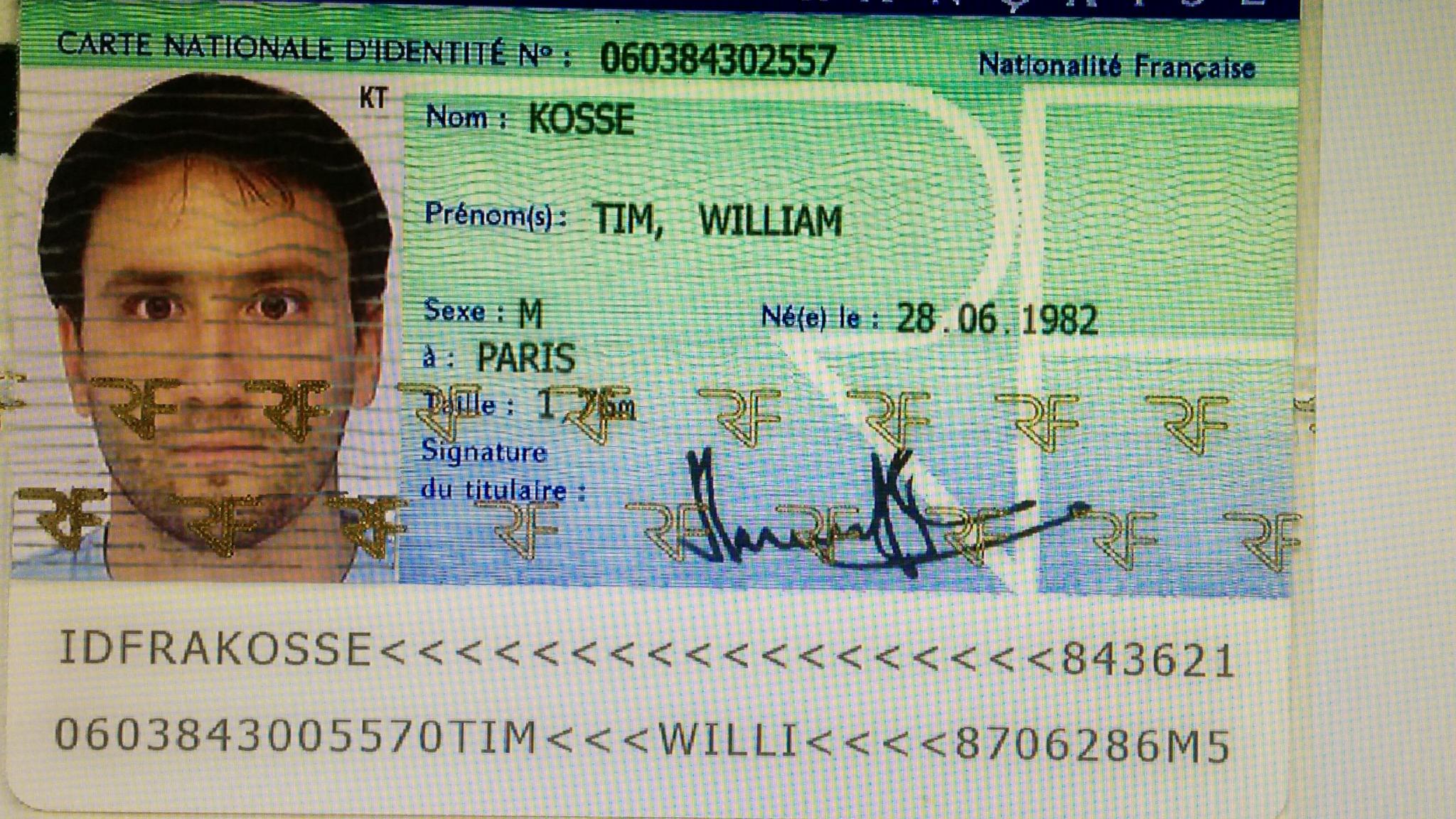 Tim Kosse on I post a picture of myself. It's my Nationale Identity Card in France because I leave in France since 2010. http://t.co/vvv79JOTOL" Twitter