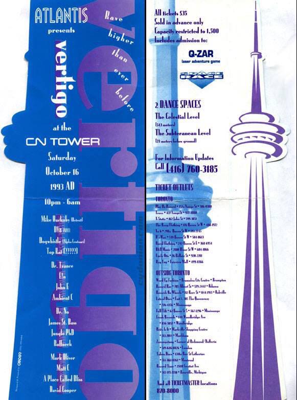 Torontoravecommunity The Rave That Took Place At The Cn Tower 1993 Tbt Http T Co Zzvws91u8o
