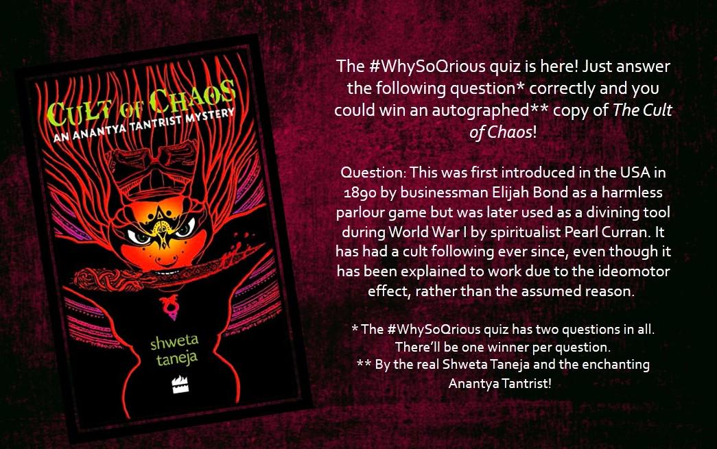 HarperCollinsIN's tweet photo. Tweet us the answer to this #WhySoQrious question to win an autographed copy of the #book #ContestAlert
@shwetawrites http://t.co/g9RzXwYZWl