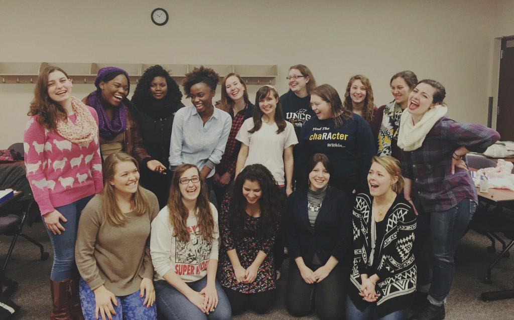 uncgseraphim's tweet photo. We're loving getting to know our newbies! http://t.co/FQWn0F1K9E