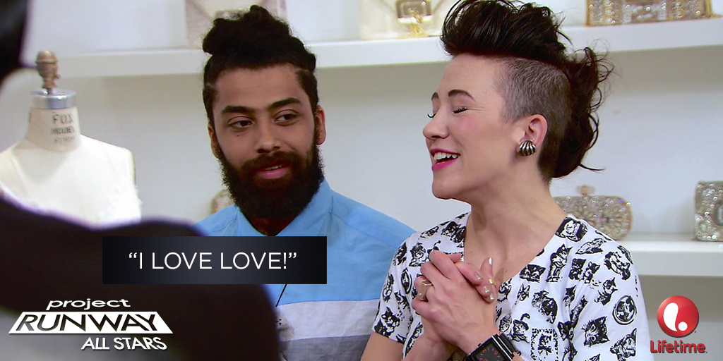 ProjectRunway's tweet image. Weddings have that effect on #DesignerMichelle….#PRAllStars