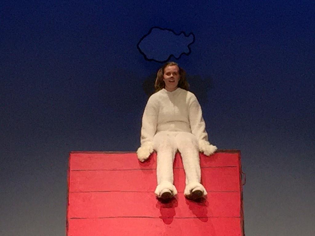 viewfromrow77's tweet photo. Nice job tonight @puckett7 Even @molly_puckett got in on the act! #Snoopy #RabbitChasing #ChuckBrown @SpragueOlys http://t.co/YeSoWZUqwC