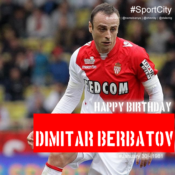 Happy birthday Dimitar Berbatov. The Bulgarian turns 34 today. with   
