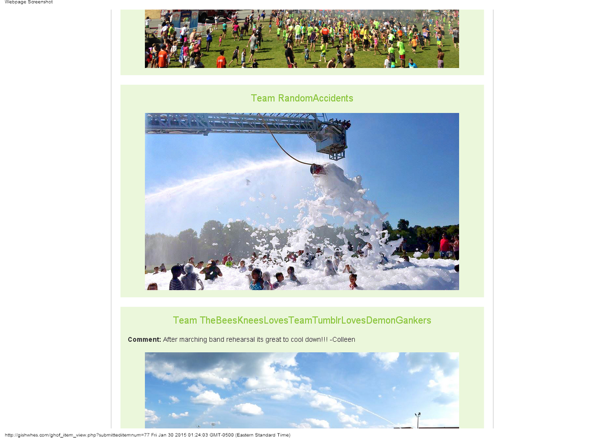 macd1982's tweet photo. So proud of my team #RandomAccidents for making it into the @gishwhes Hall of Fame :D I had so much fun this year <3 http://t.co/9HxdlGLkWk
