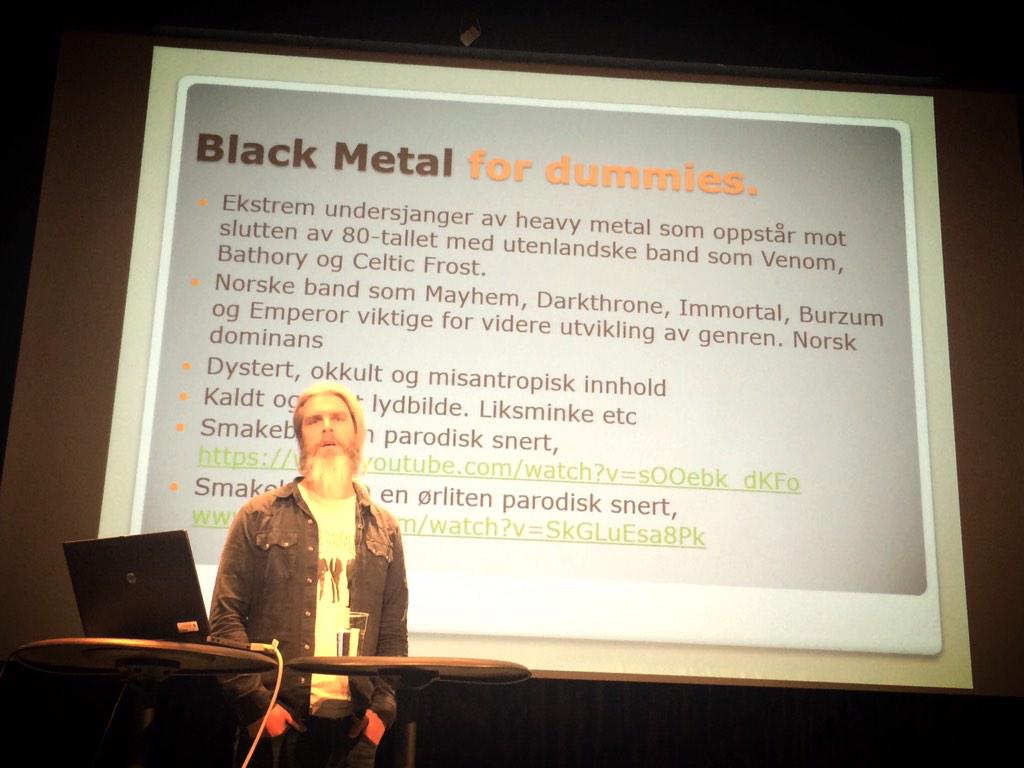 Lars Lønning gir oss innblikk i klassereisen til musikksjangeren Black Metal #kulturkonferansen2015 #utvidsirkelen