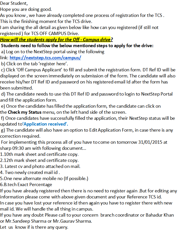 placementremtec's tweet image. Dear Student ,
Please read carefully.