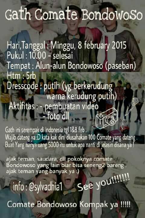 KiversFC's tweet photo. COMATE BONDOWOSO !! YUK JOIN GATH COMATE BONDOWOSO MORE INFO 👇 cc : @sylvadhia1 http://t.co/4yRA1usrli
