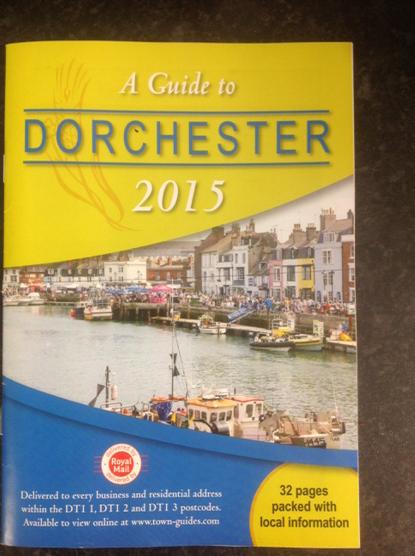 A Guide to Dorchester, with a picture of Weymouth Harbour on the front cover