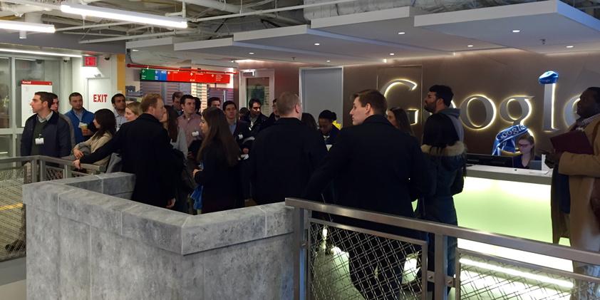 gallaugher's tweet photo. Badging in at Google as we meet alums on #BCTechTrek Boston. #BCisTech http://t.co/M60hG1U2MP