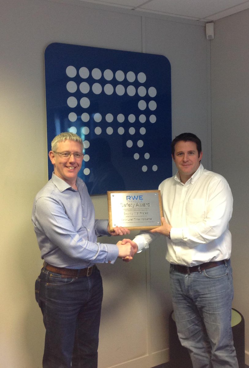 RWE awards <a href="/ReefSubsea/">Reef Subsea</a> with three #safety awards in recognition of our safe operations on #GwyntyMor wind farm