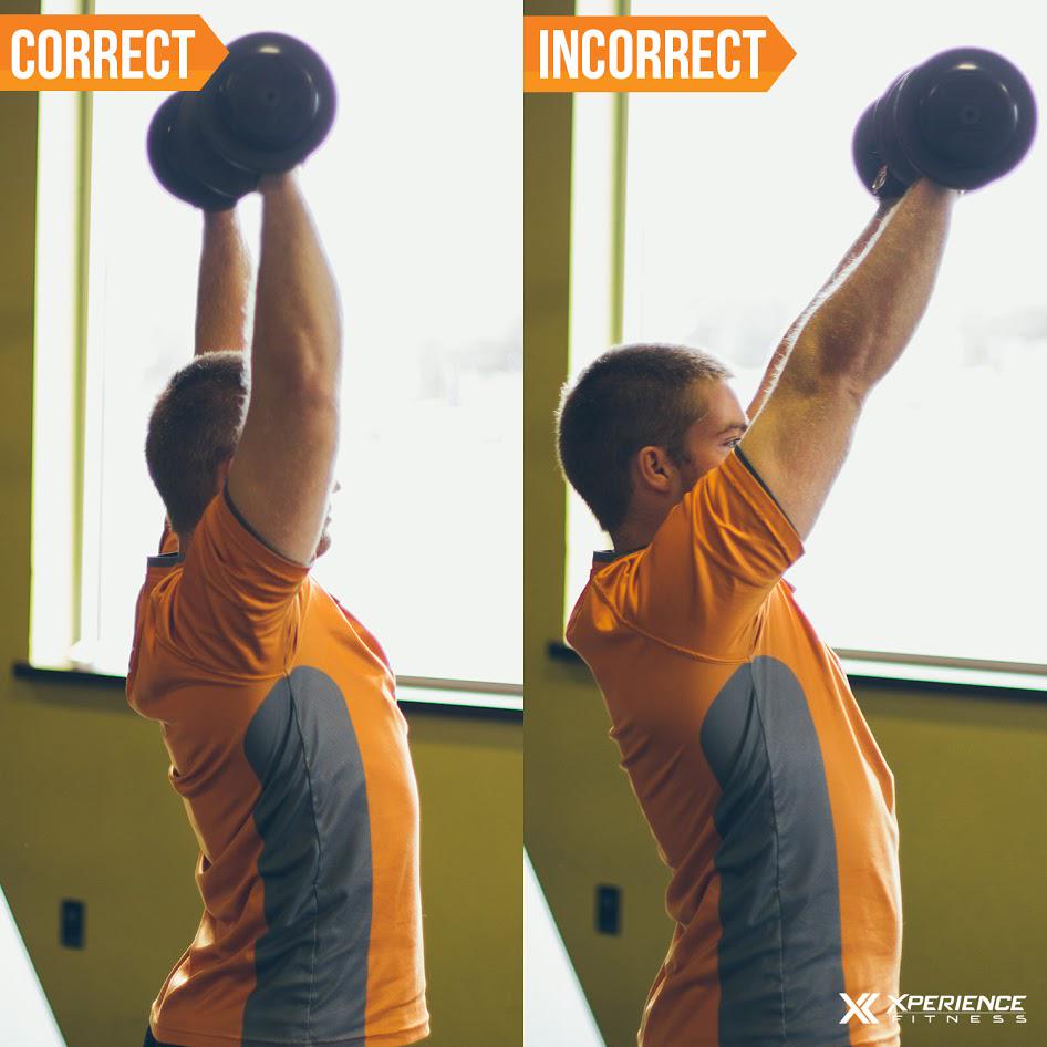 XperienceFit's tweet image. #DoThisNotThat: Dumbbell Shoulder Press